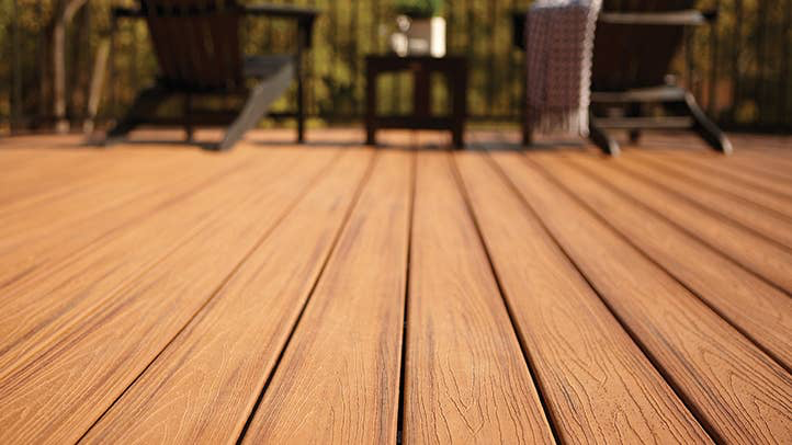 Oak Grain Co-extruded Solid M-type Decking — View 8