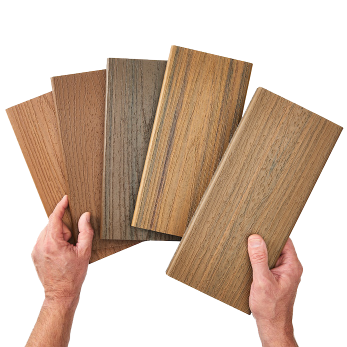 Oak Grain Co-extruded Solid M-type Decking — View 1