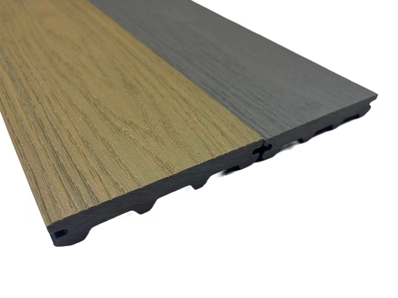 Solid Co-extruded M-profile Natural Wood Grain Decking